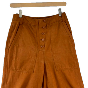 Treasure & Bond Terracota Wide-Leg Button Fly Tencel Pants